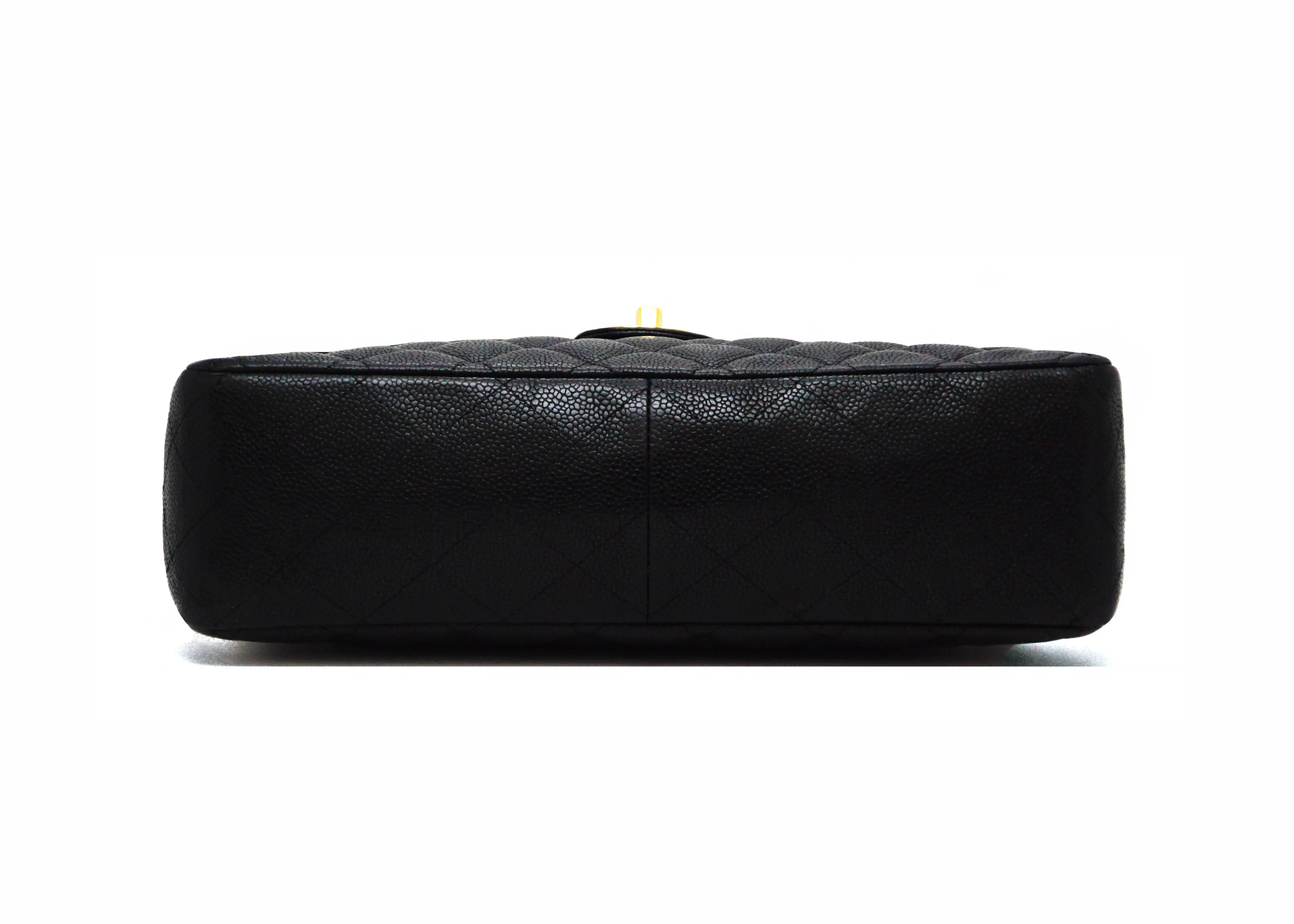 Chanel Vintage Black Caviar Classic Single Flap Jumbo