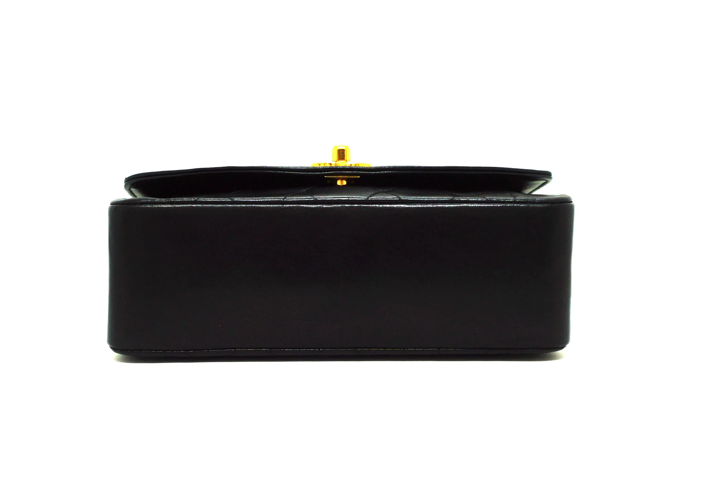 Chanel Vintage Black Lambskin Diana Flap