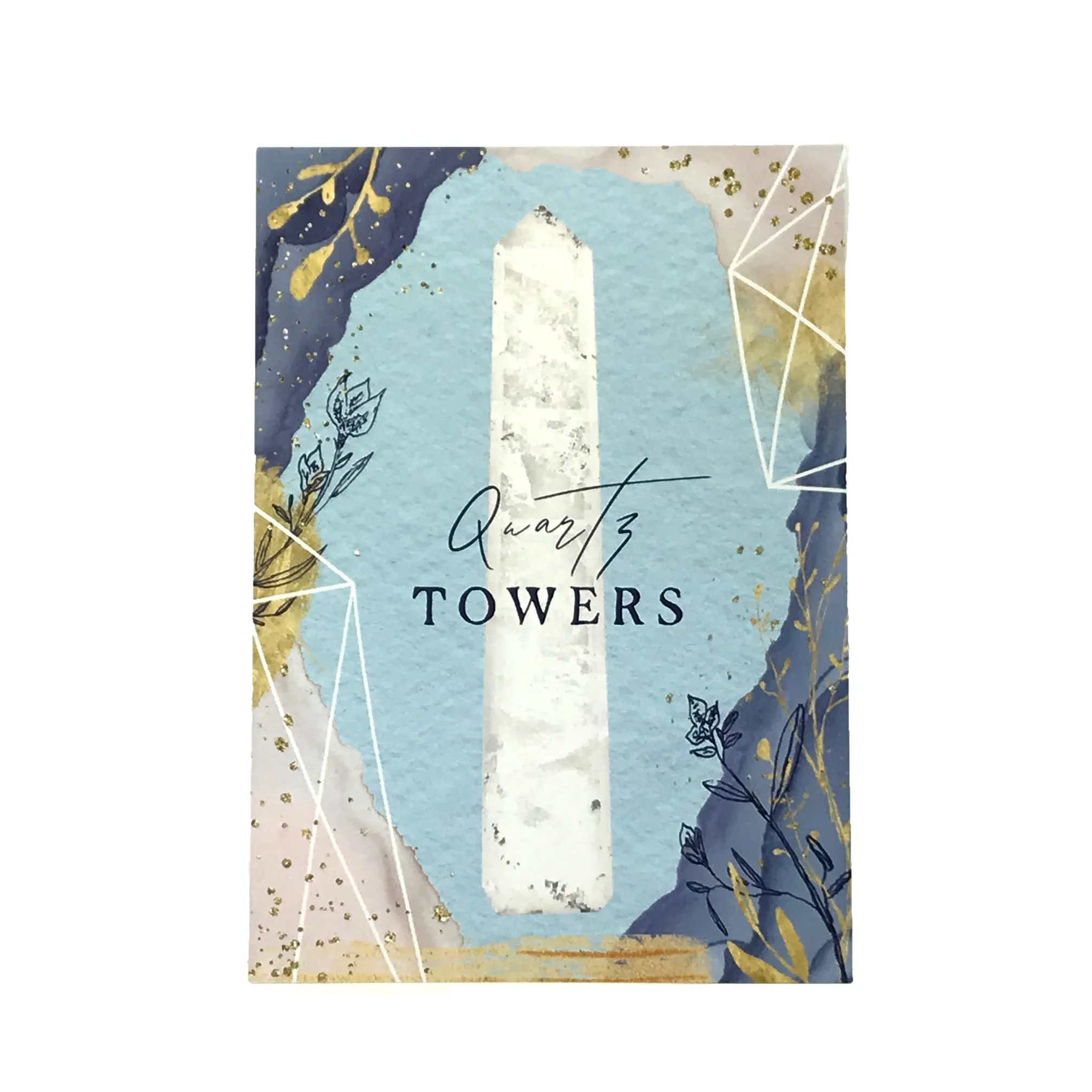 Clear Quartz Crystal Tower Set With Info Card and Bag