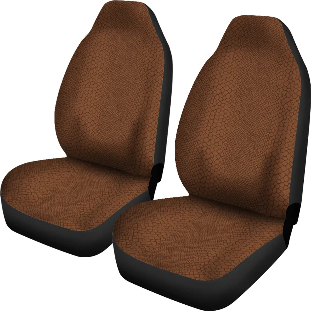 Cognac Color Snake Skin Reptile Scales Car Seat Covers