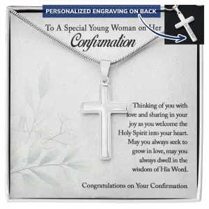 Confirmation Cross Necklace, Confirmation Gifts for Teen Girls, Christian Gift Necklace