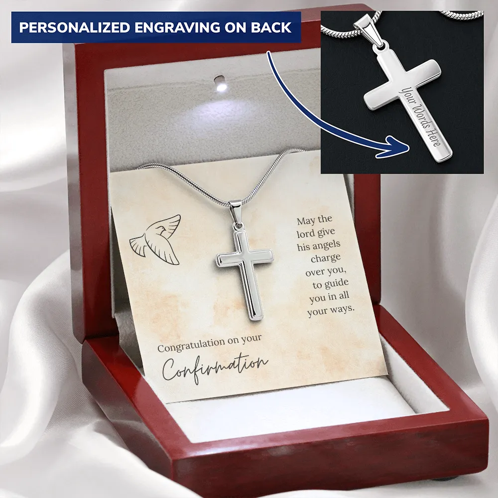 Confirmation Personalized Cross Necklace-May the Lord guide you