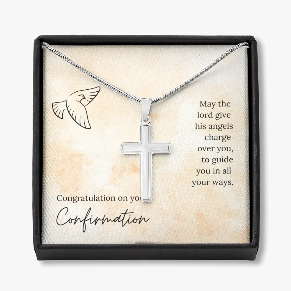 Confirmation Personalized Cross Necklace-May the Lord guide you