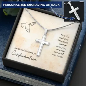 Confirmation Personalized Cross Necklace-May the Lord guide you