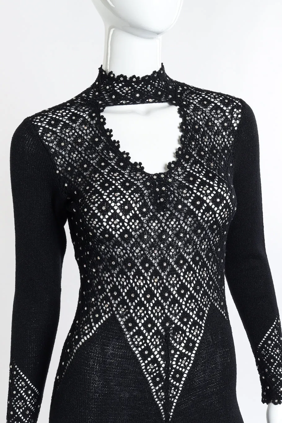 Crochet Crystal Knit Dress