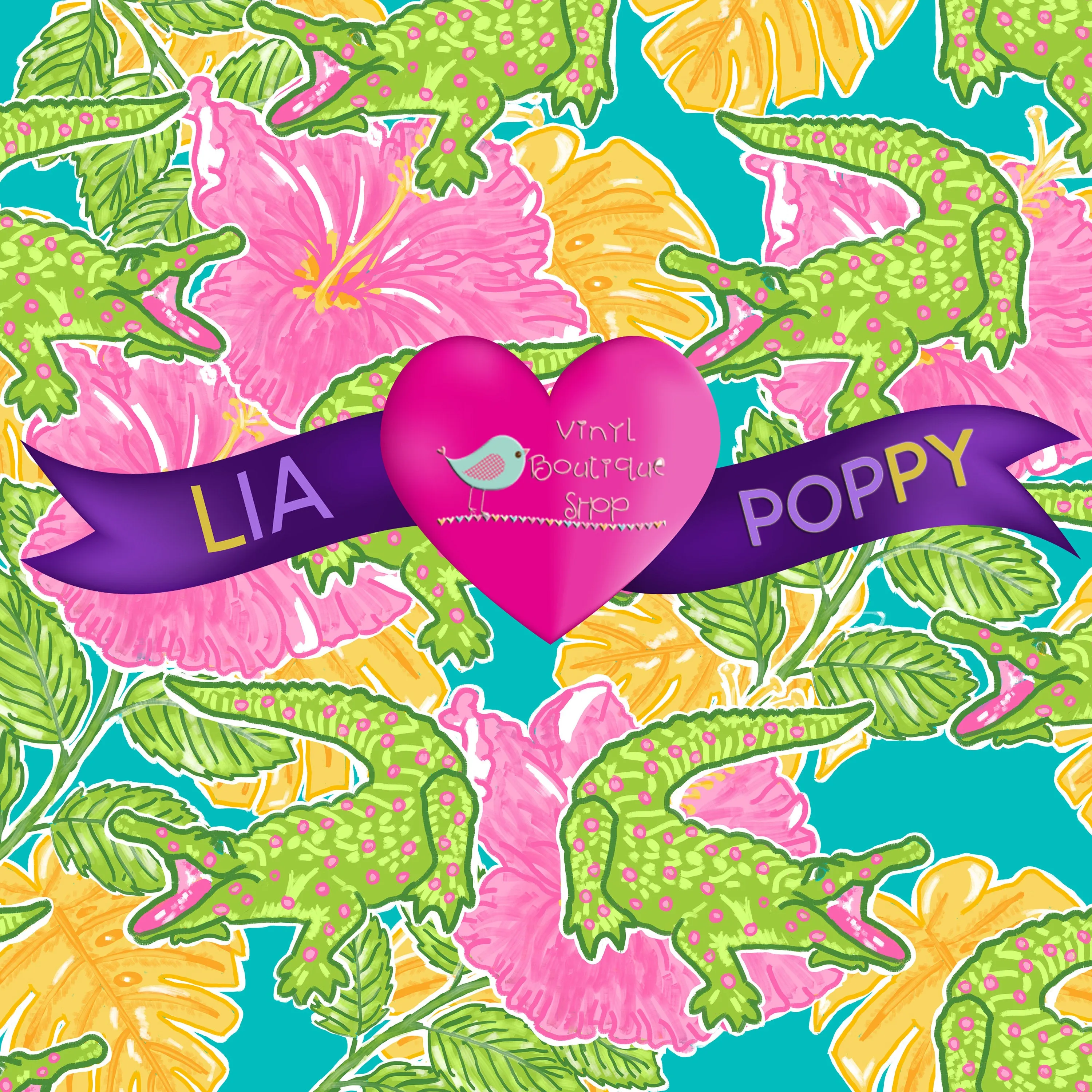 Crocodile New Lia Poppy Vinyl Sheet LPY-26