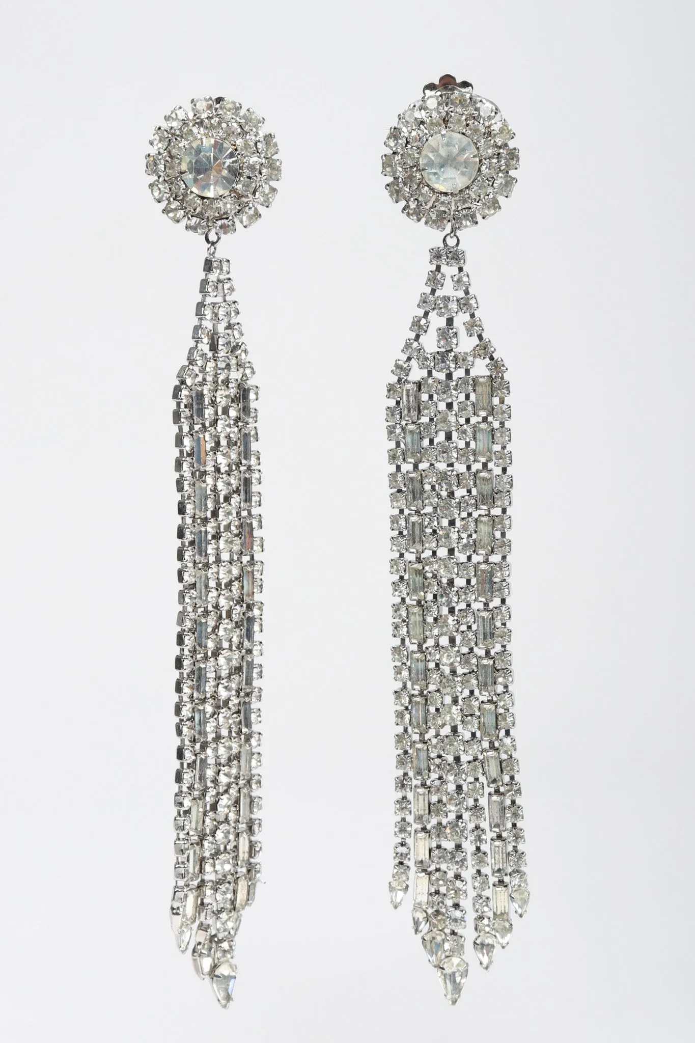 Crystal Ribbon Waterfall Earrings