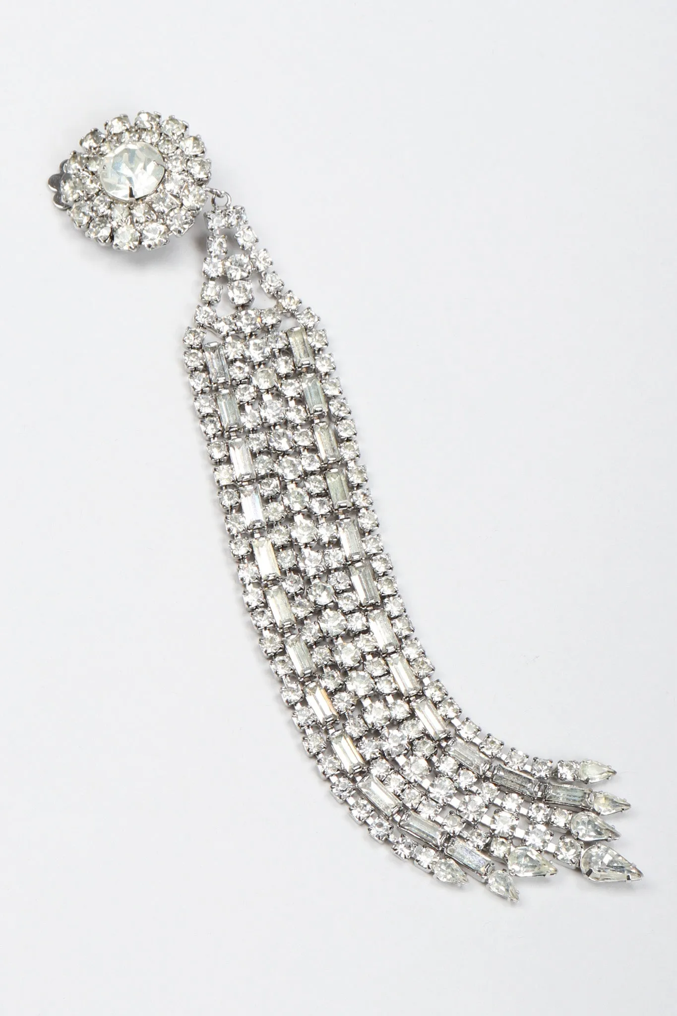 Crystal Ribbon Waterfall Earrings