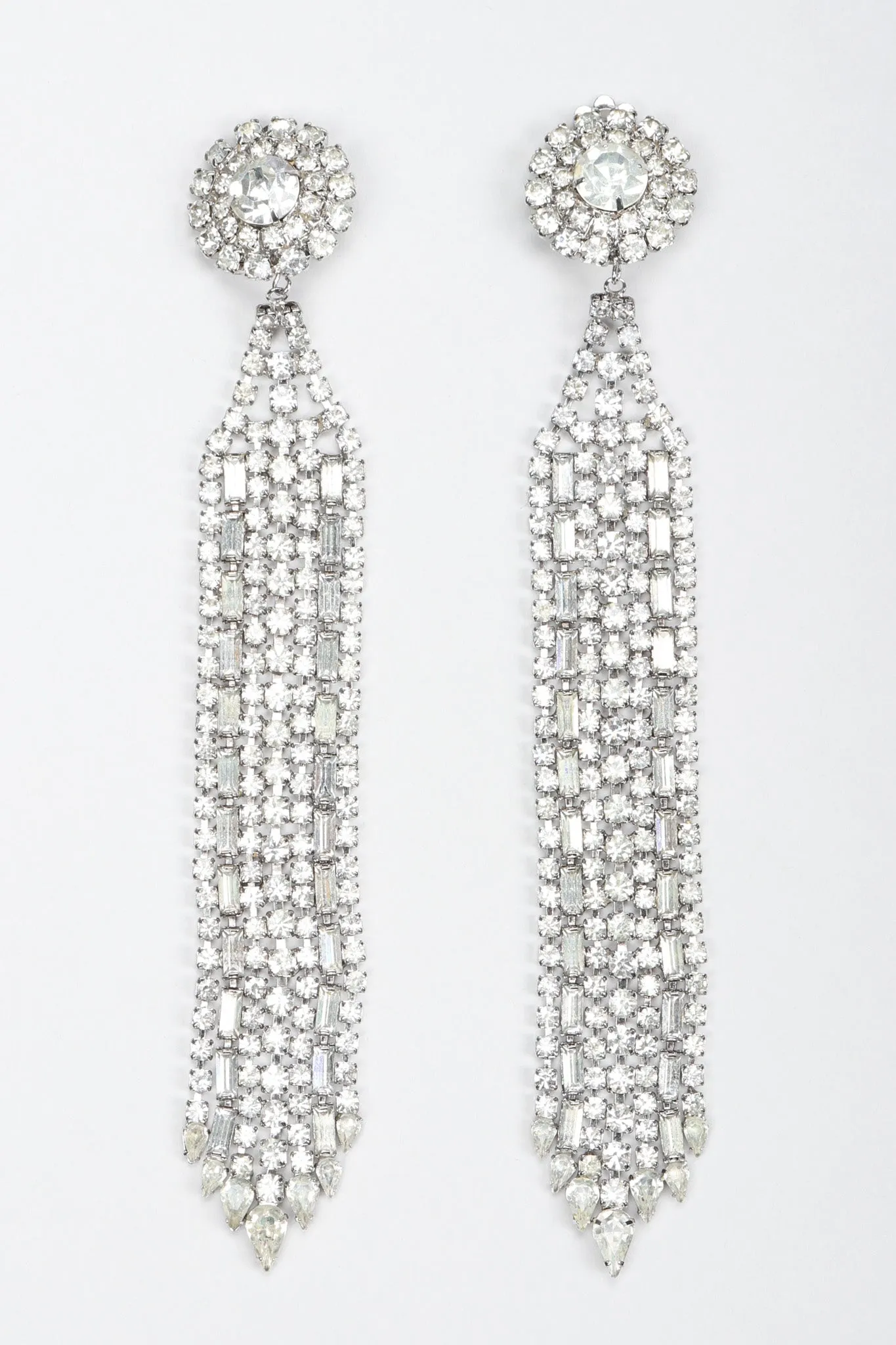 Crystal Ribbon Waterfall Earrings