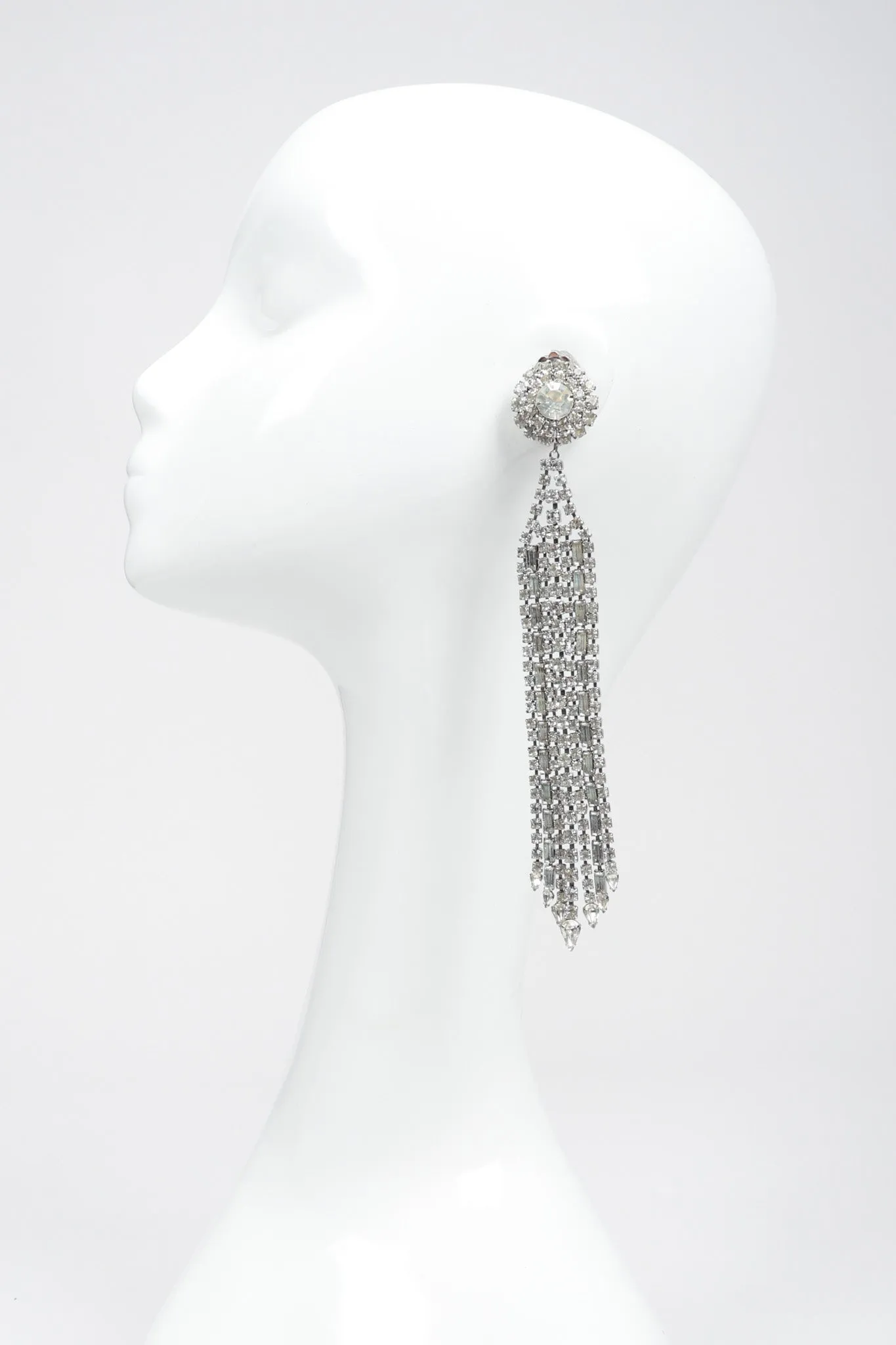 Crystal Ribbon Waterfall Earrings