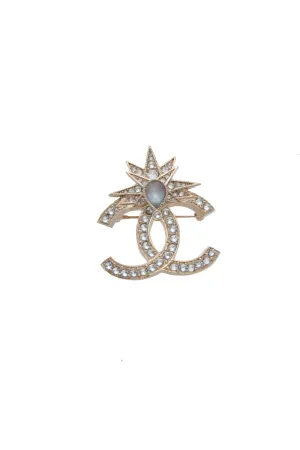 Crystal Star CC Brooch