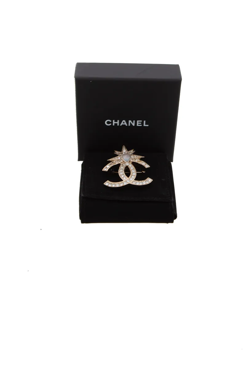 Crystal Star CC Brooch