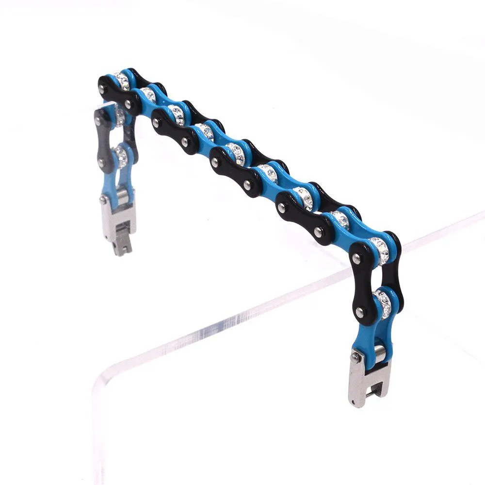Cycolinks Blue Black Crystal Bracelet