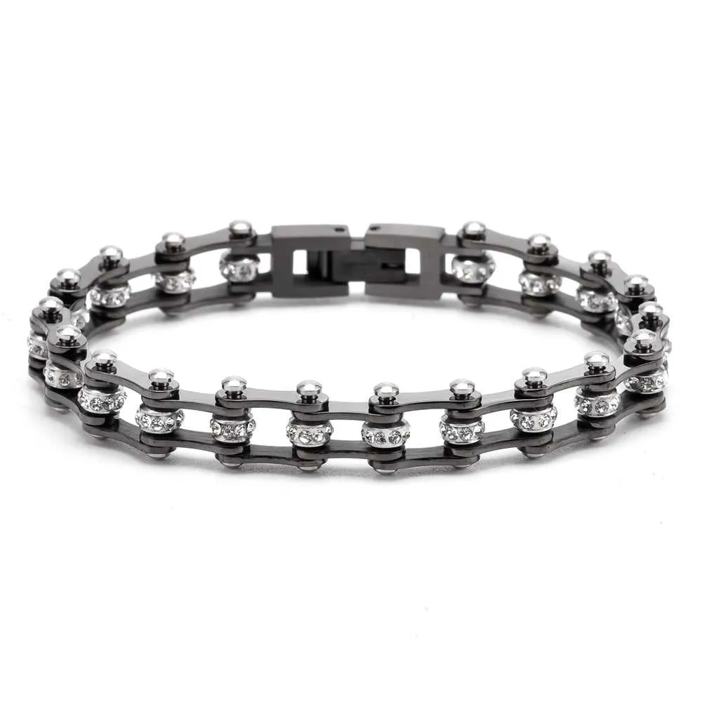 Cycolinks Gunmetal Crystal Bracelet