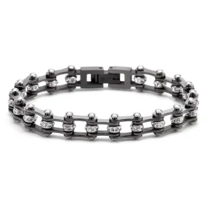 Cycolinks Gunmetal Crystal Bracelet