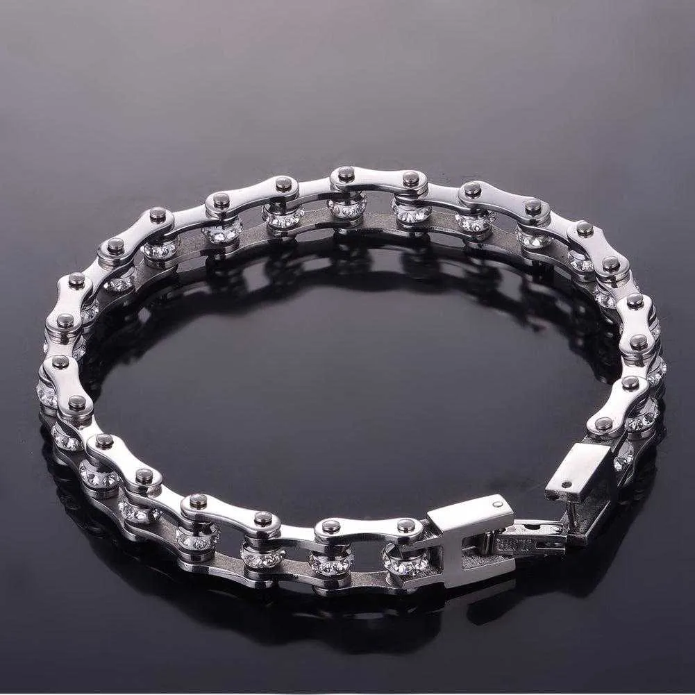 Cycolinks Silver Crystal Bracelet