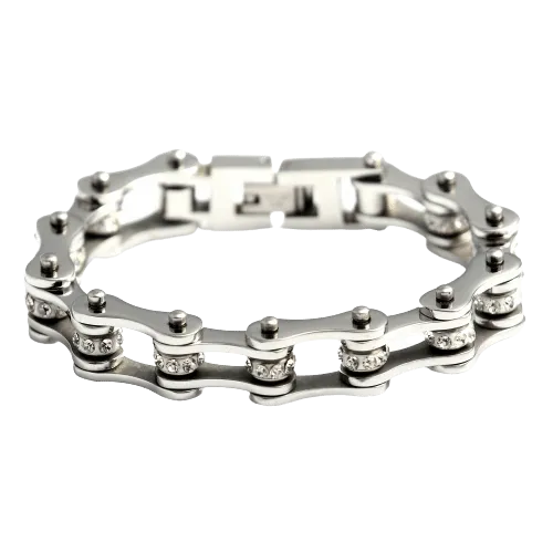 Cycolinks Silver Crystal Bracelet