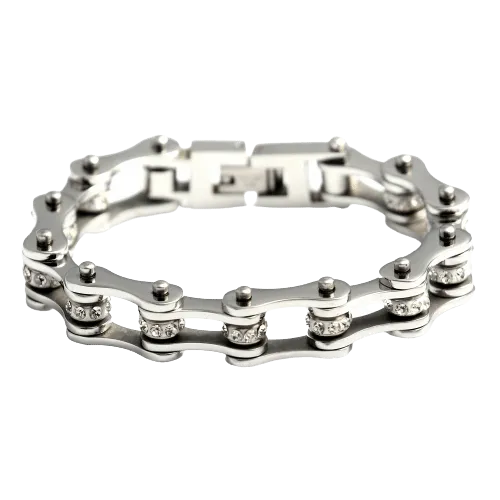Cycolinks Silver Crystal Bracelet