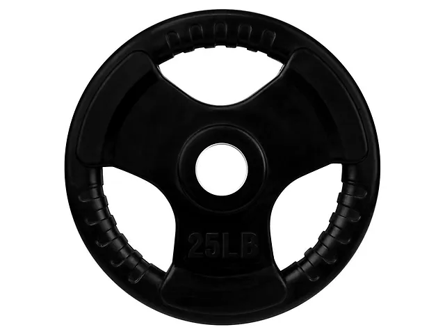 Disco con Forro de Hule Olimpico de 25 Lbs c/agarradera
