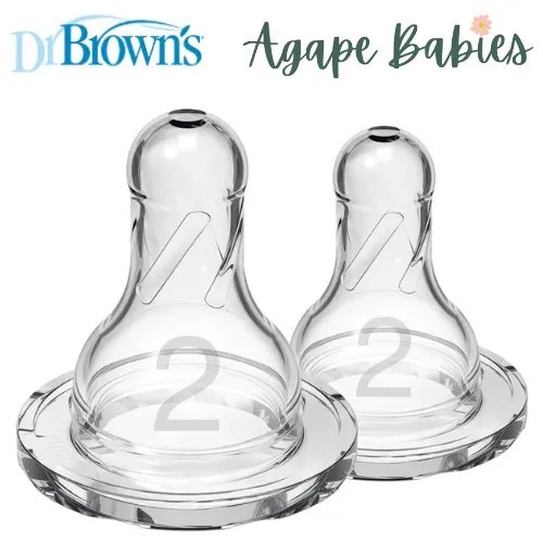 Dr. Brown's Level 2 Silicone Narrow Neck "Options" Nipple 2 Pack (New)