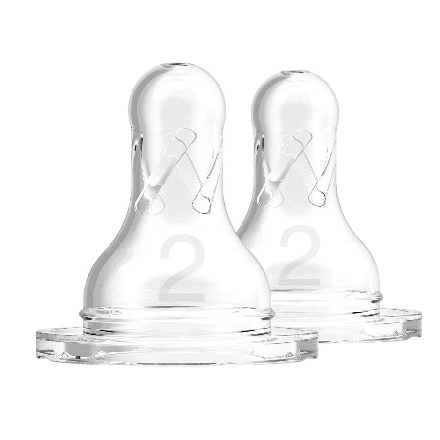 Dr. Brown's Level 2 Silicone Narrow Neck "Options" Nipple 2 Pack (New)