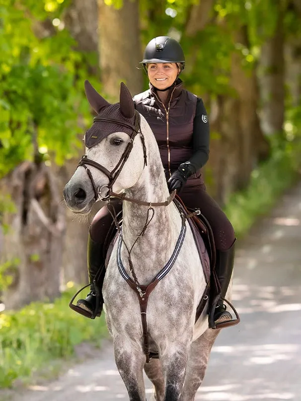 Equestrian Stockholm Padded Ear Bonnet Moonless Night