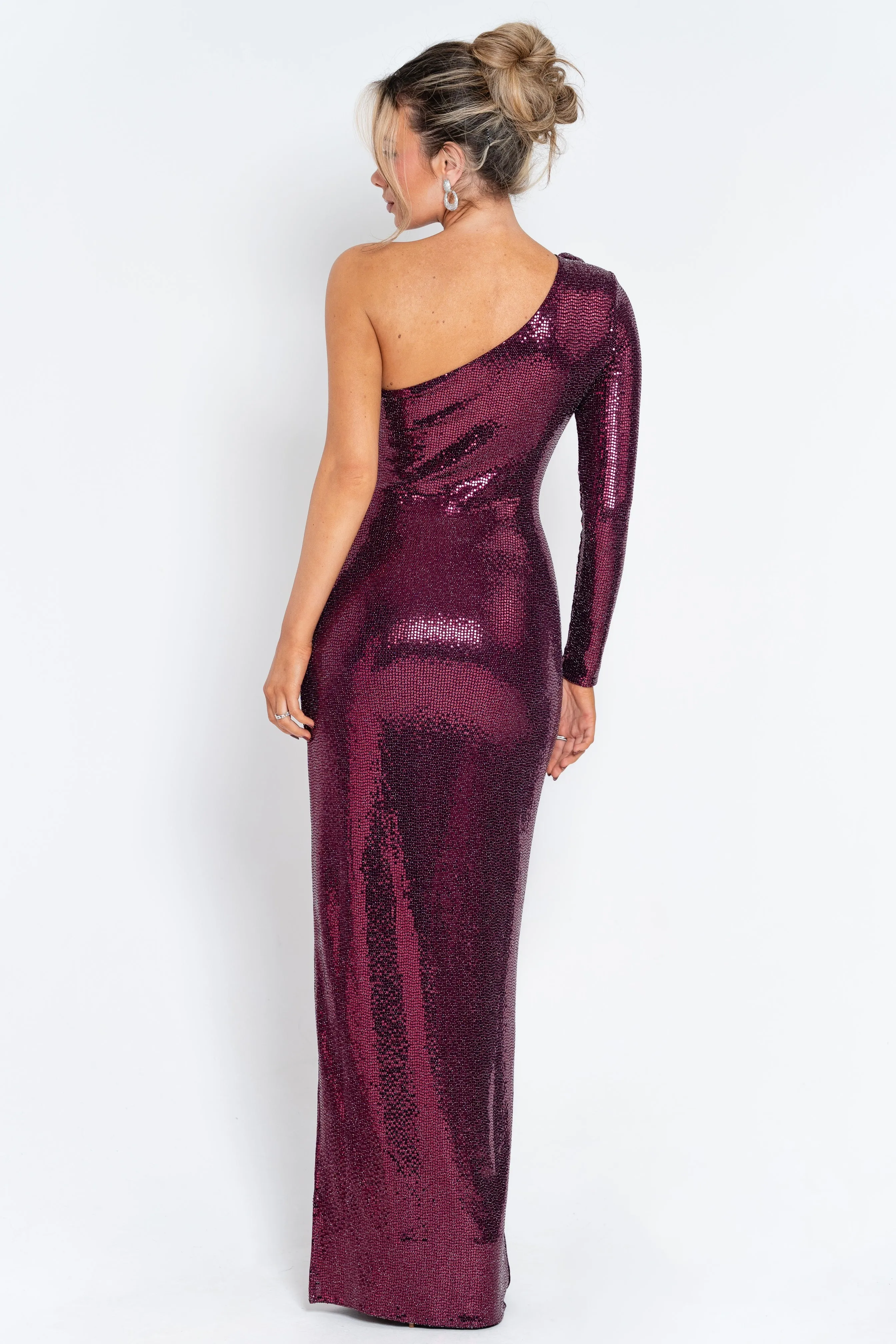 Evanda Burgundy Dress