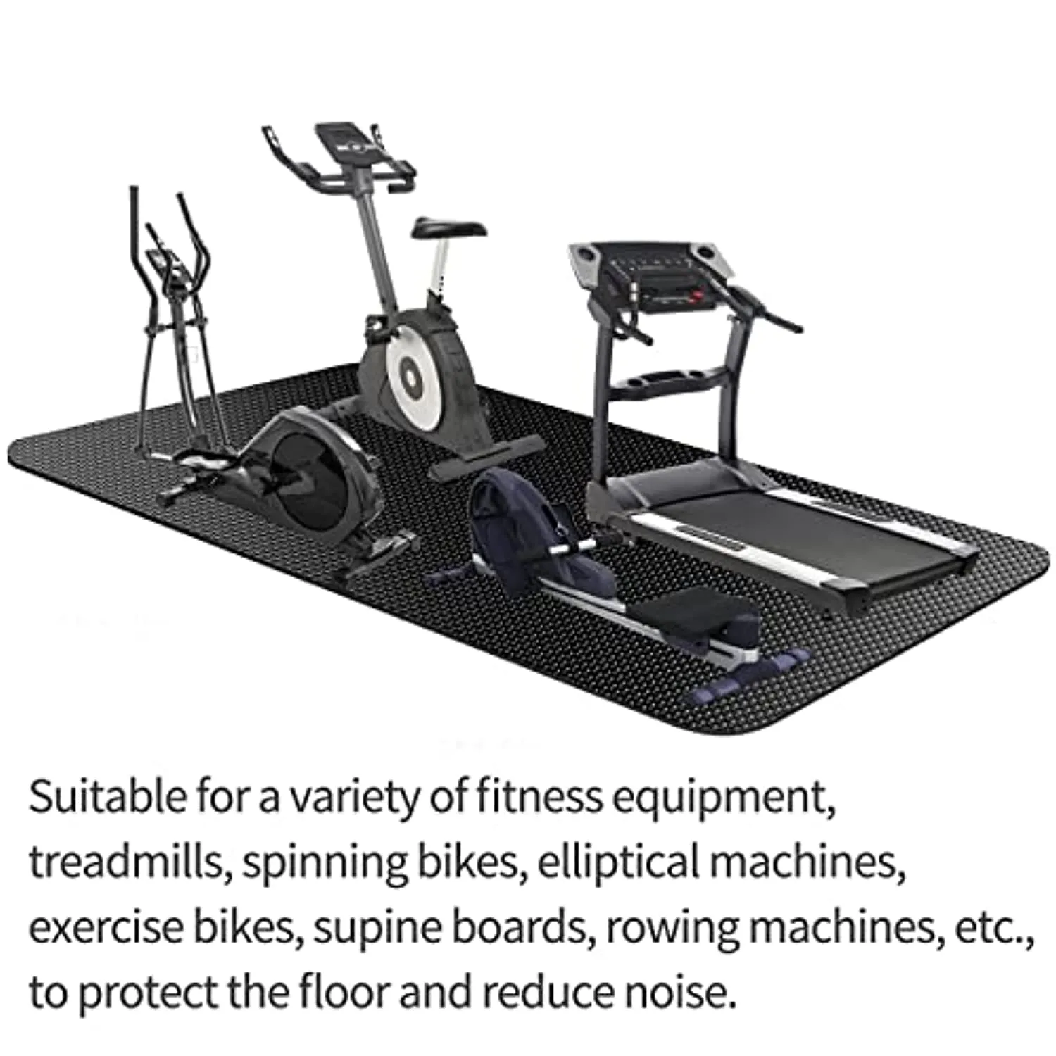 Exercise Equipment Mat - Treadmill Mat, Exercise Bike Mat, Fitness Mat, Elliptical Mat, Jump Rope Mat, Yoga Mat, Gym Mat Use on Hardwood Floors and Carpet Protection