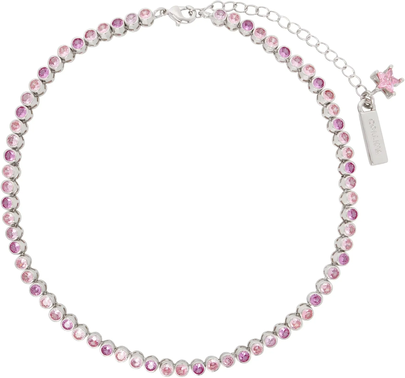 FADING PINK TENNIS NECKLACE