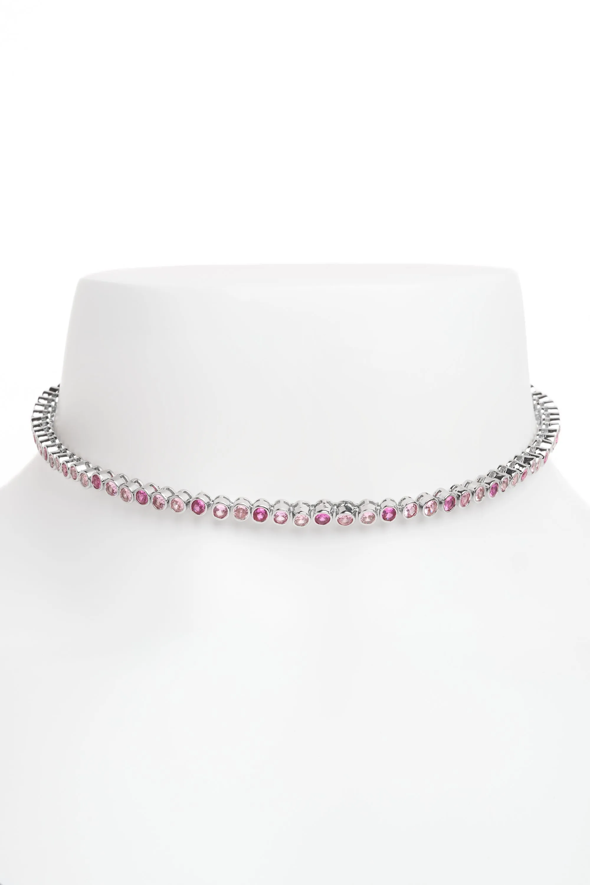FADING PINK TENNIS NECKLACE