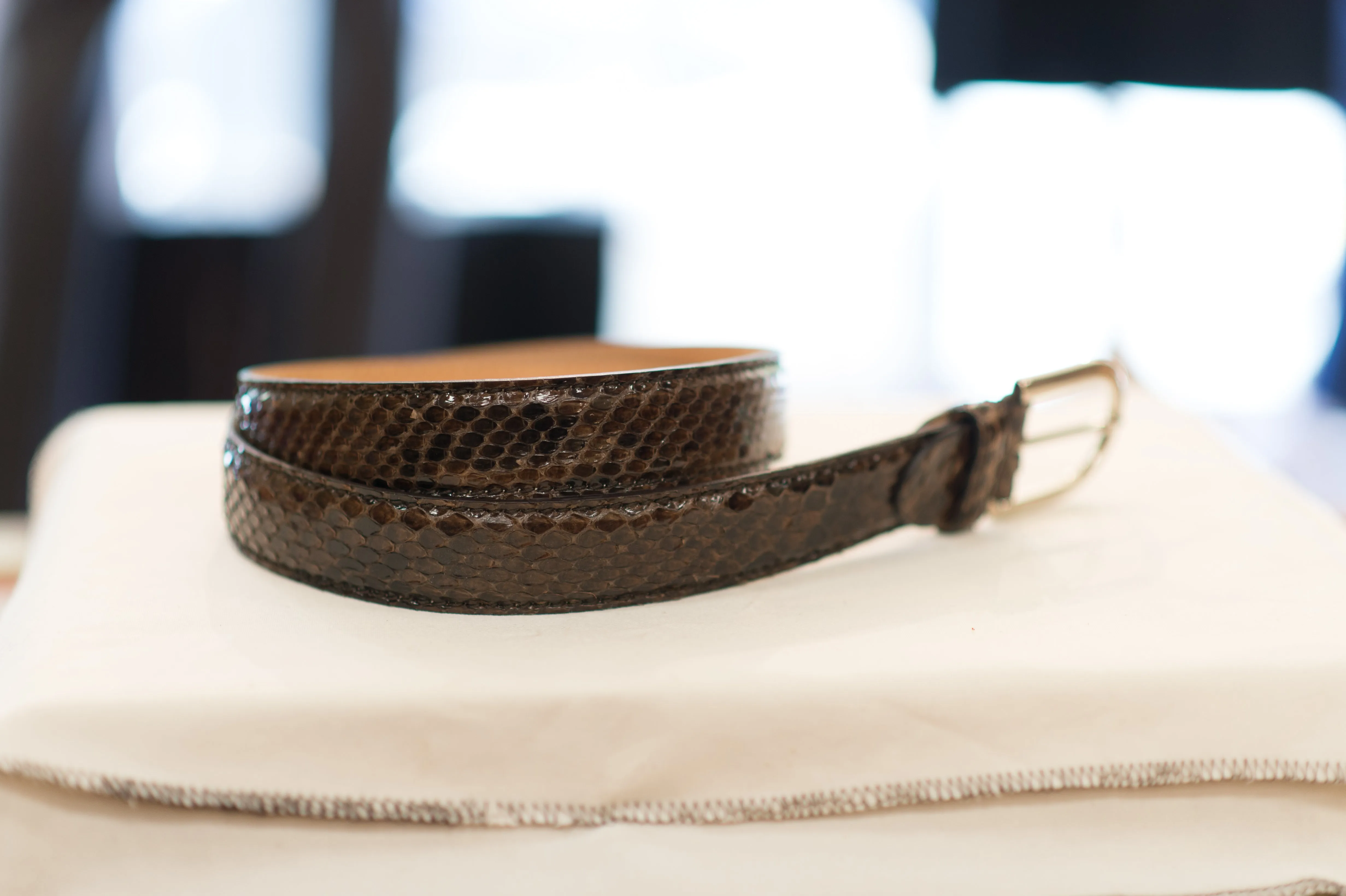 Farnese Authentic Snake Skin Belt