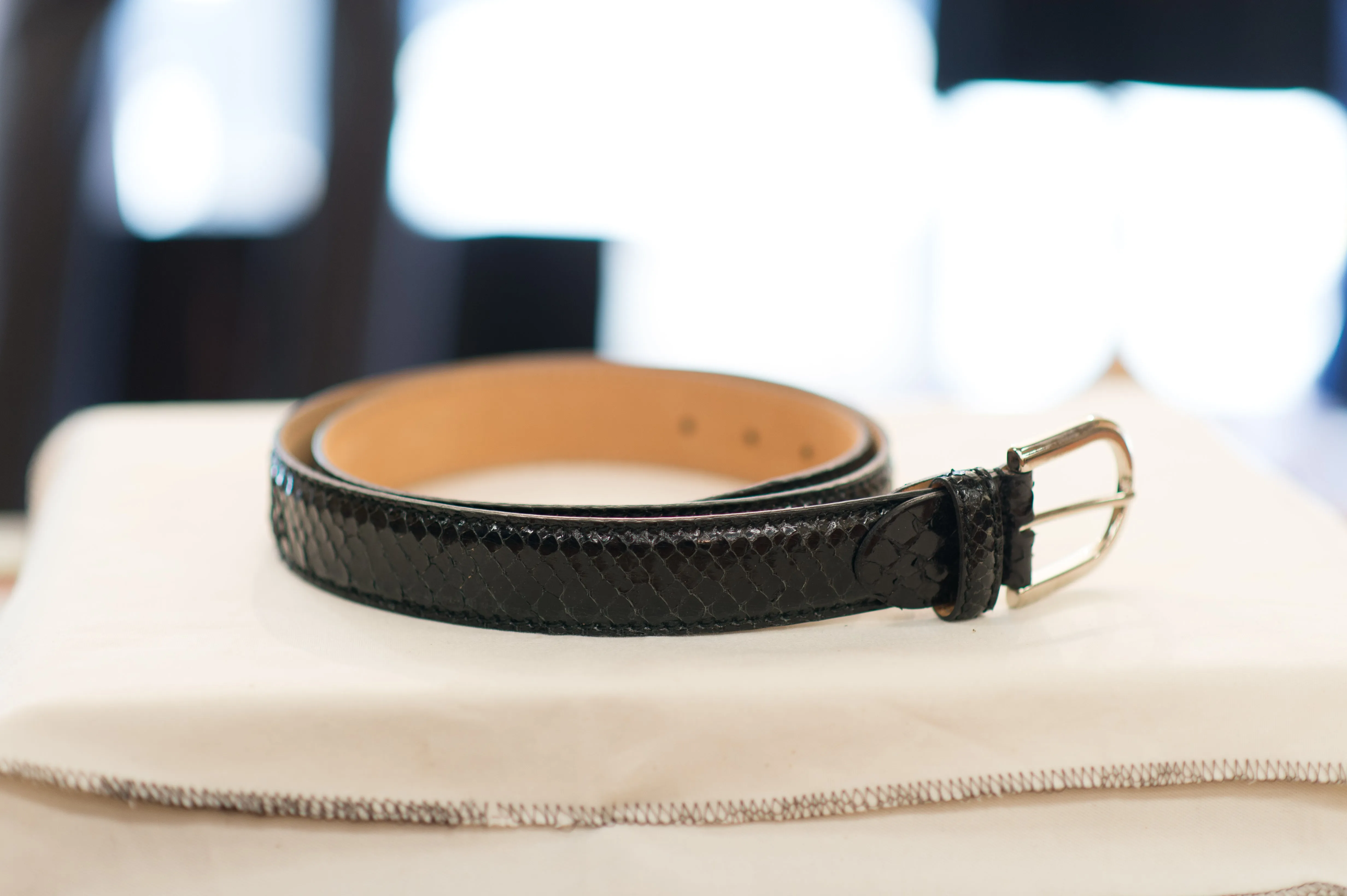 Farnese Authentic Snake Skin Belt