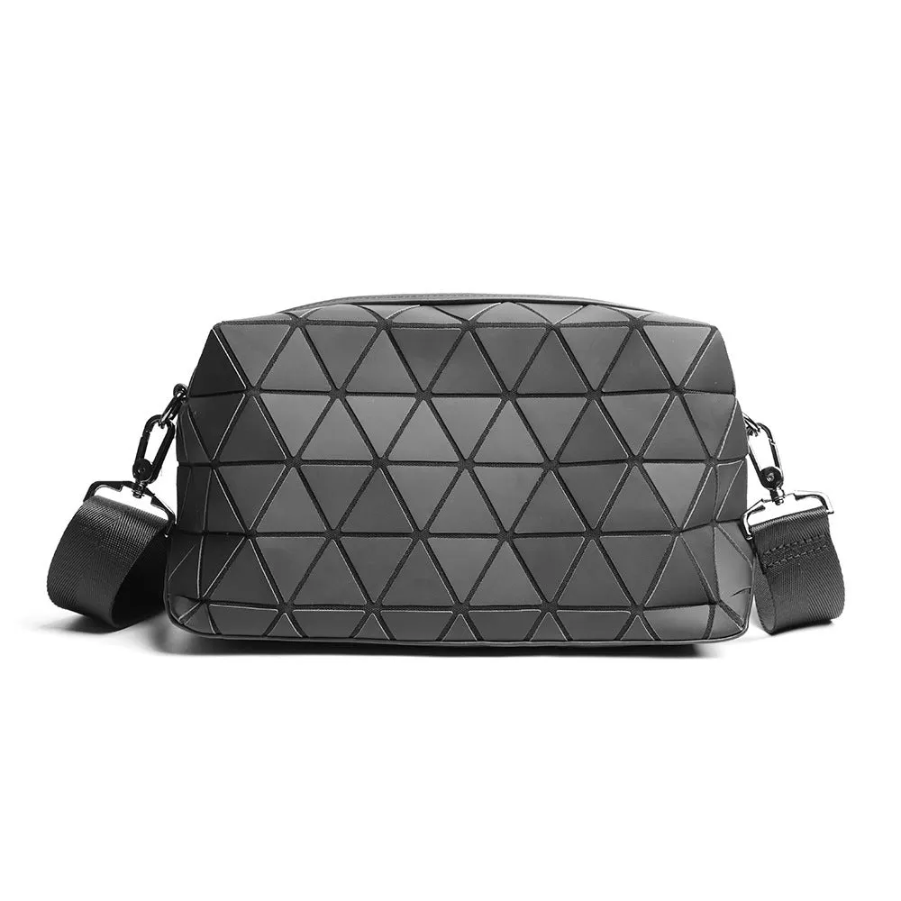 Fashion Men's And Women's Shoulder Bag Crossbody Geometric Diamond Pattern Bag