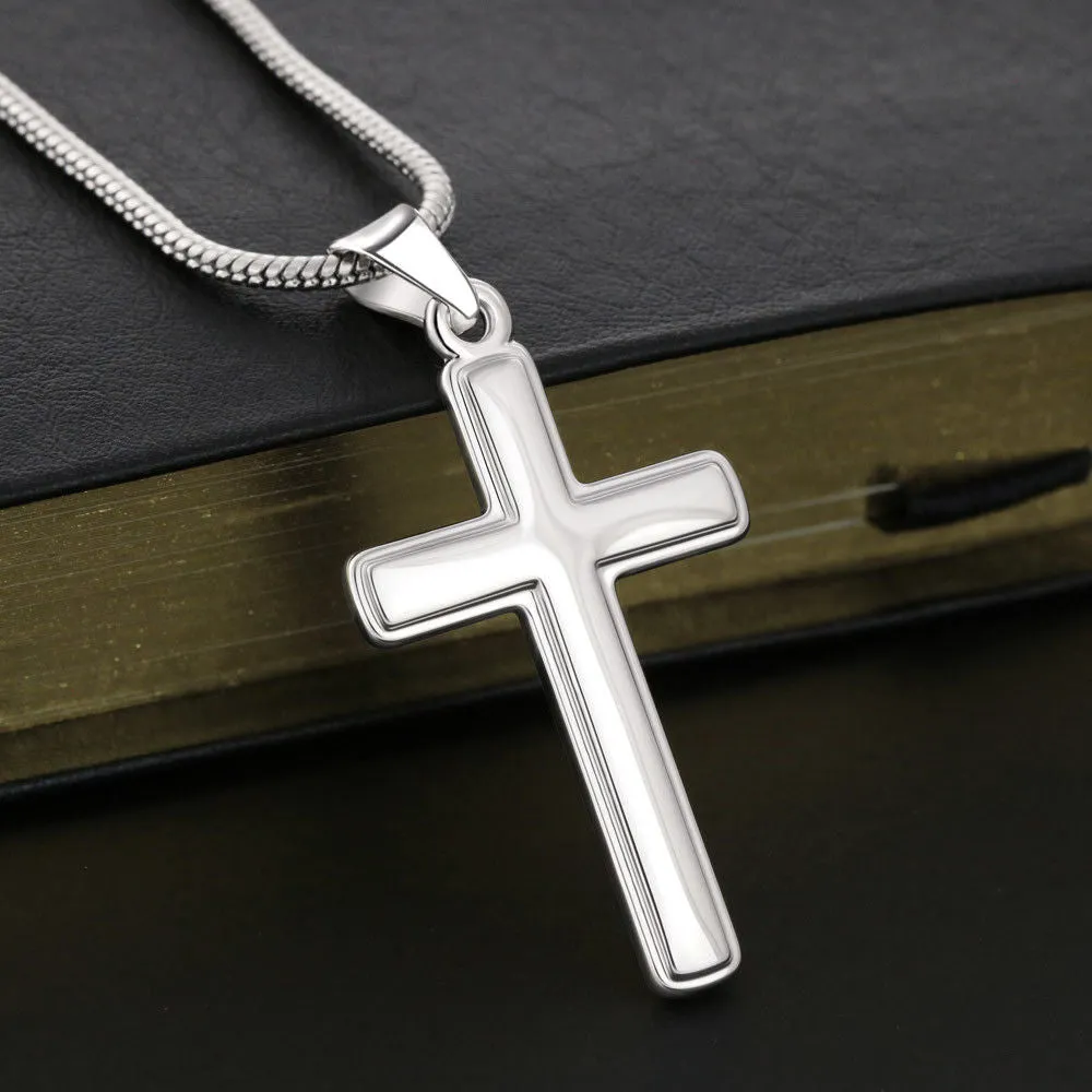 First Communion Personalized Cross Necklace-God's Love