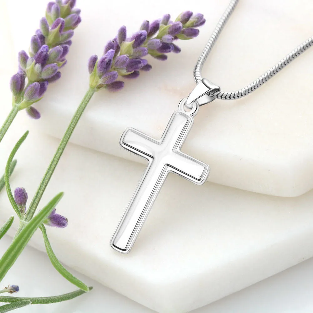 First Communion Personalized Cross Necklace-God's Love