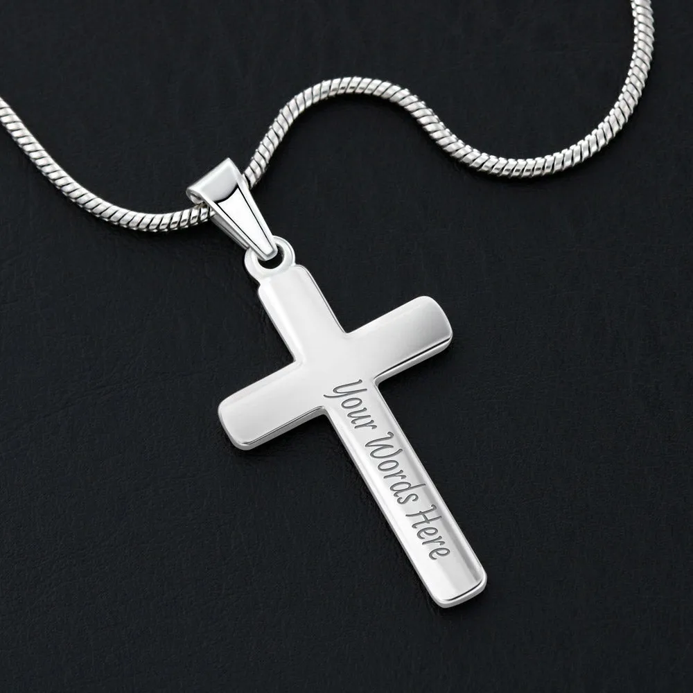 First Communion Personalized Cross Necklace-God's Love