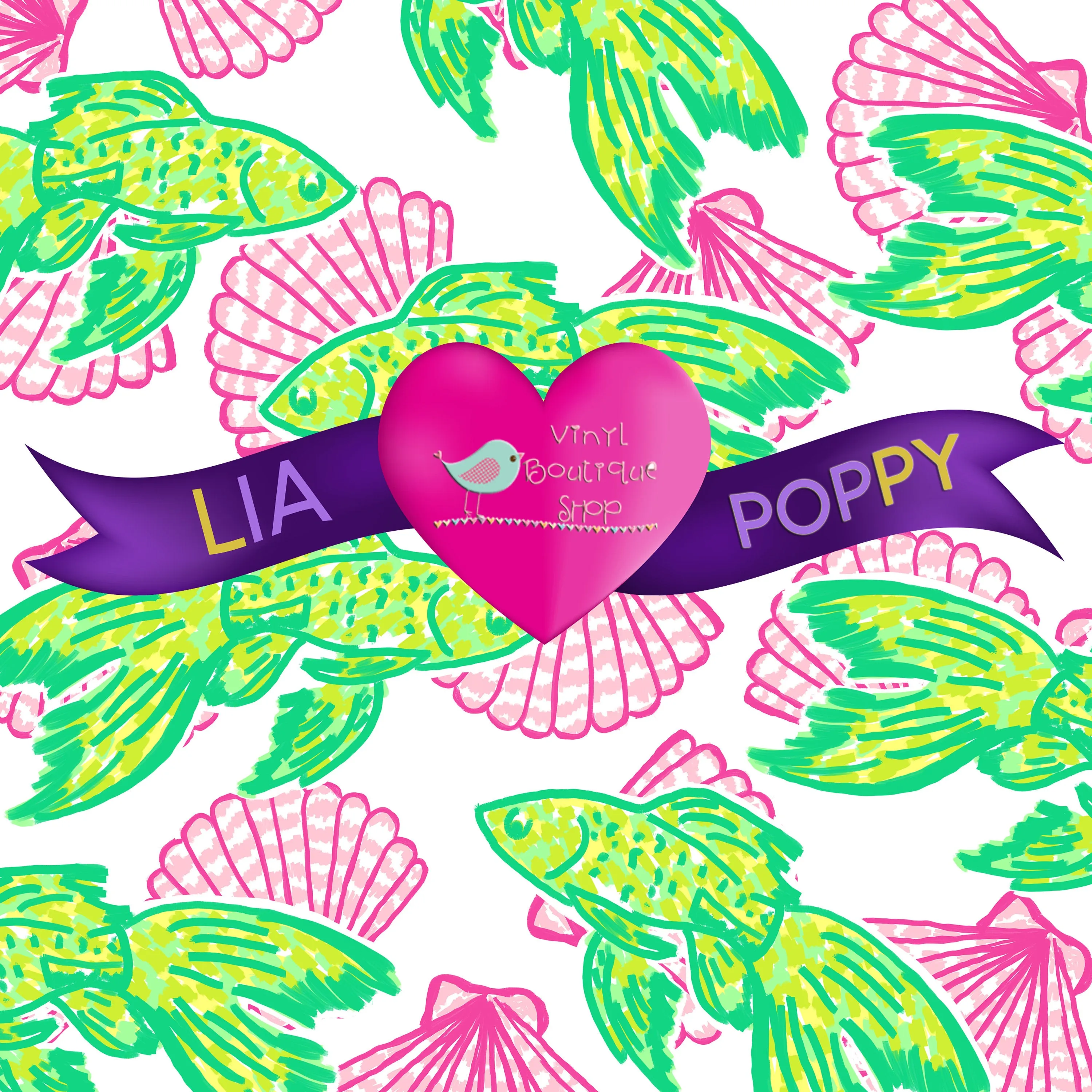 Fish Lia Poppy Vinyl Sheet LPY-73
