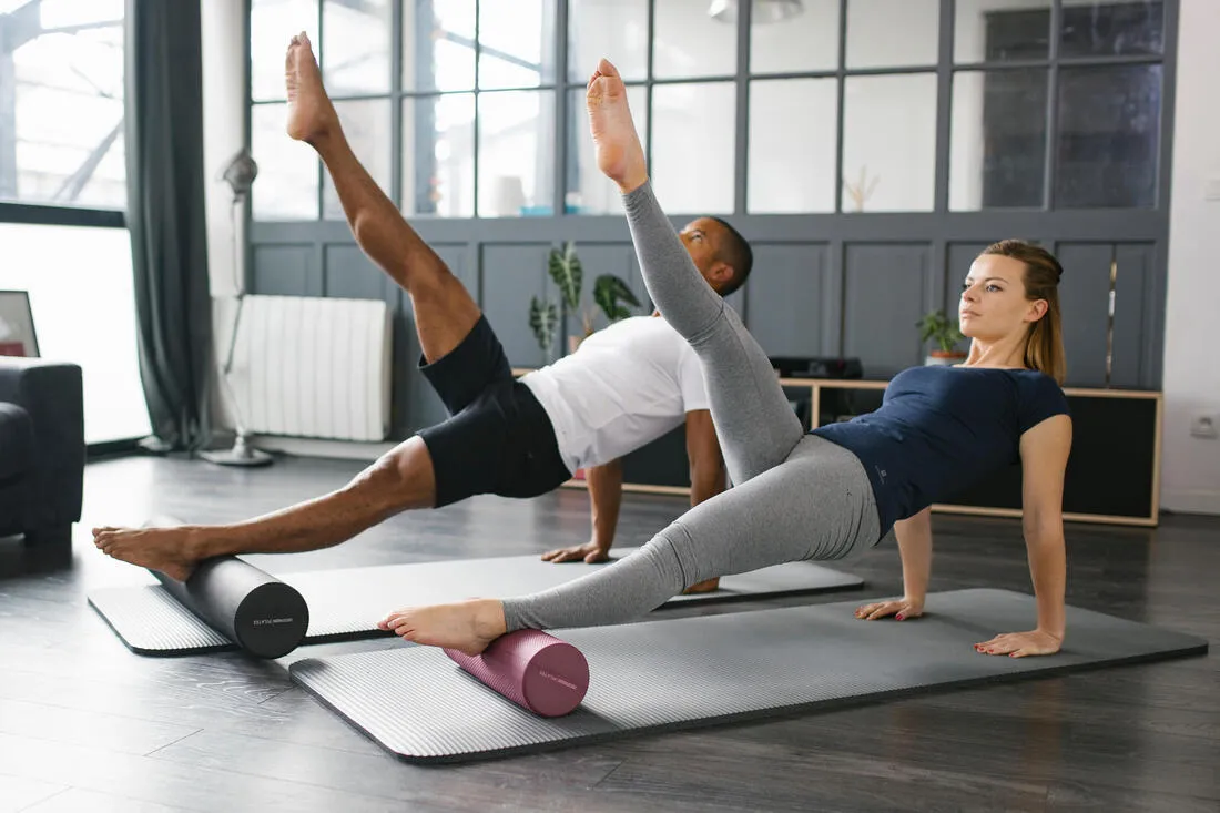 Fitness Foam Roller Length 90 cm Diameter 15 cm - Black