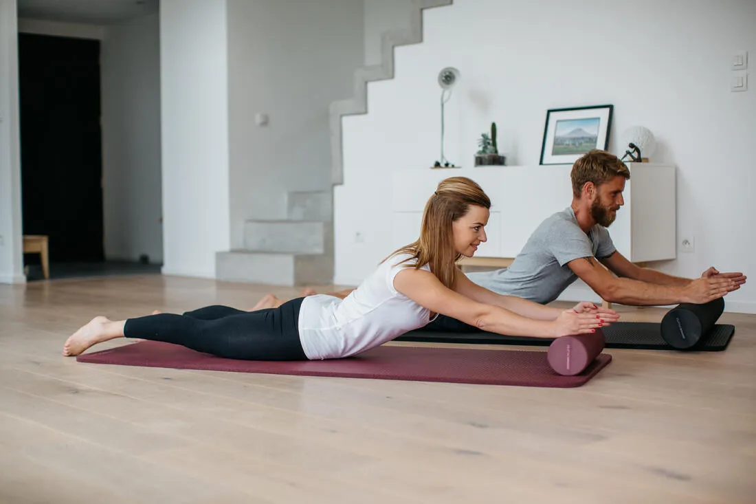 Fitness Foam Roller Length 90 cm Diameter 15 cm - Black
