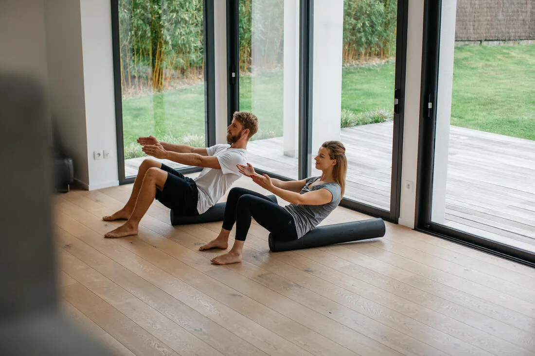 Fitness Foam Roller Length 90 cm Diameter 15 cm - Black