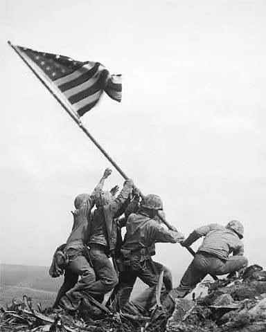 Flag Raising on Mount Suribachi, Iwo Jima