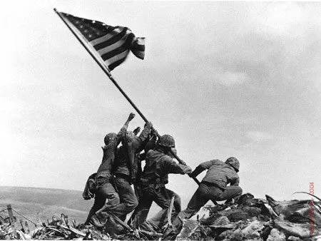Flag Raising on Mount Suribachi, Iwo Jima