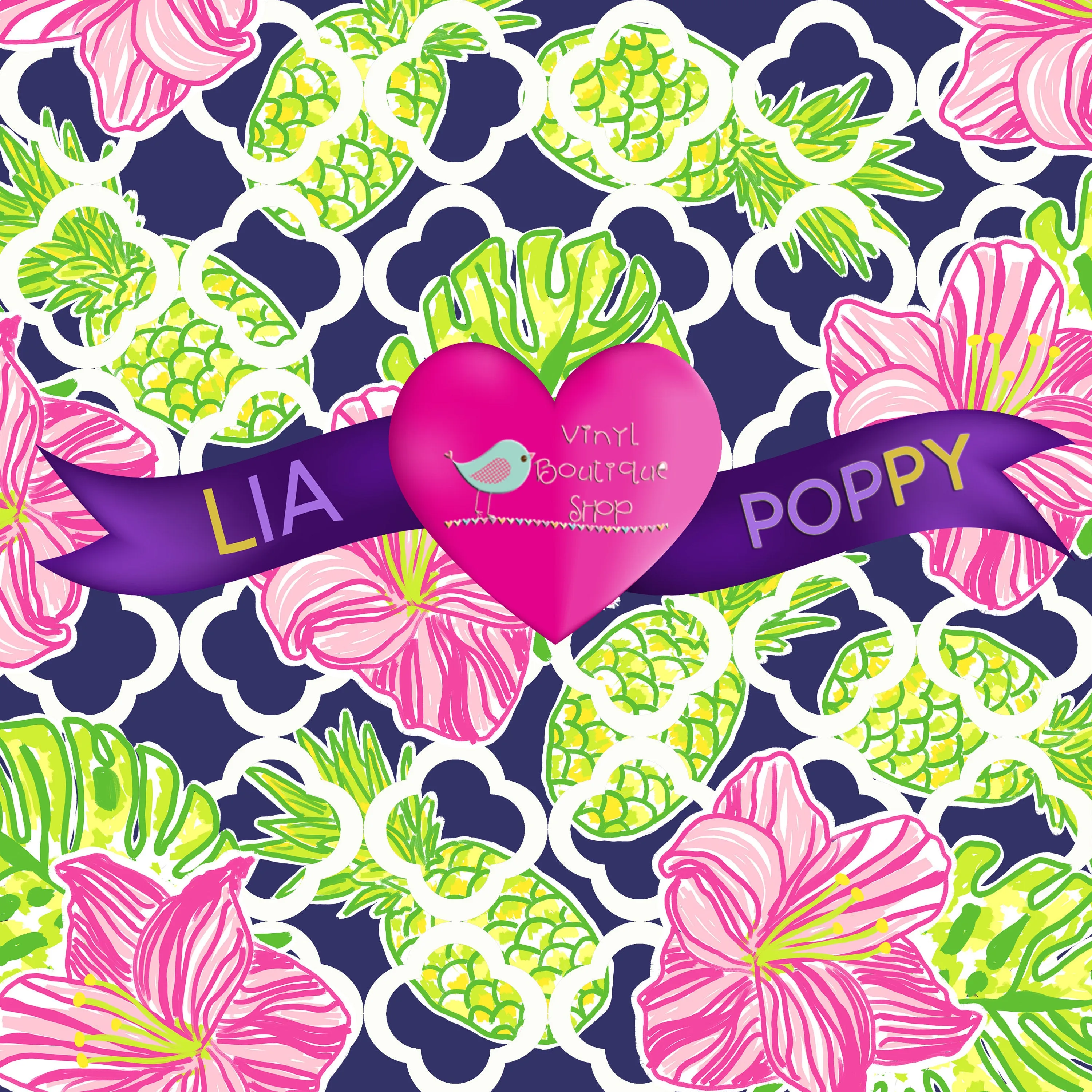 Flower Lia Poppy Vinyl Sheet LPY-131