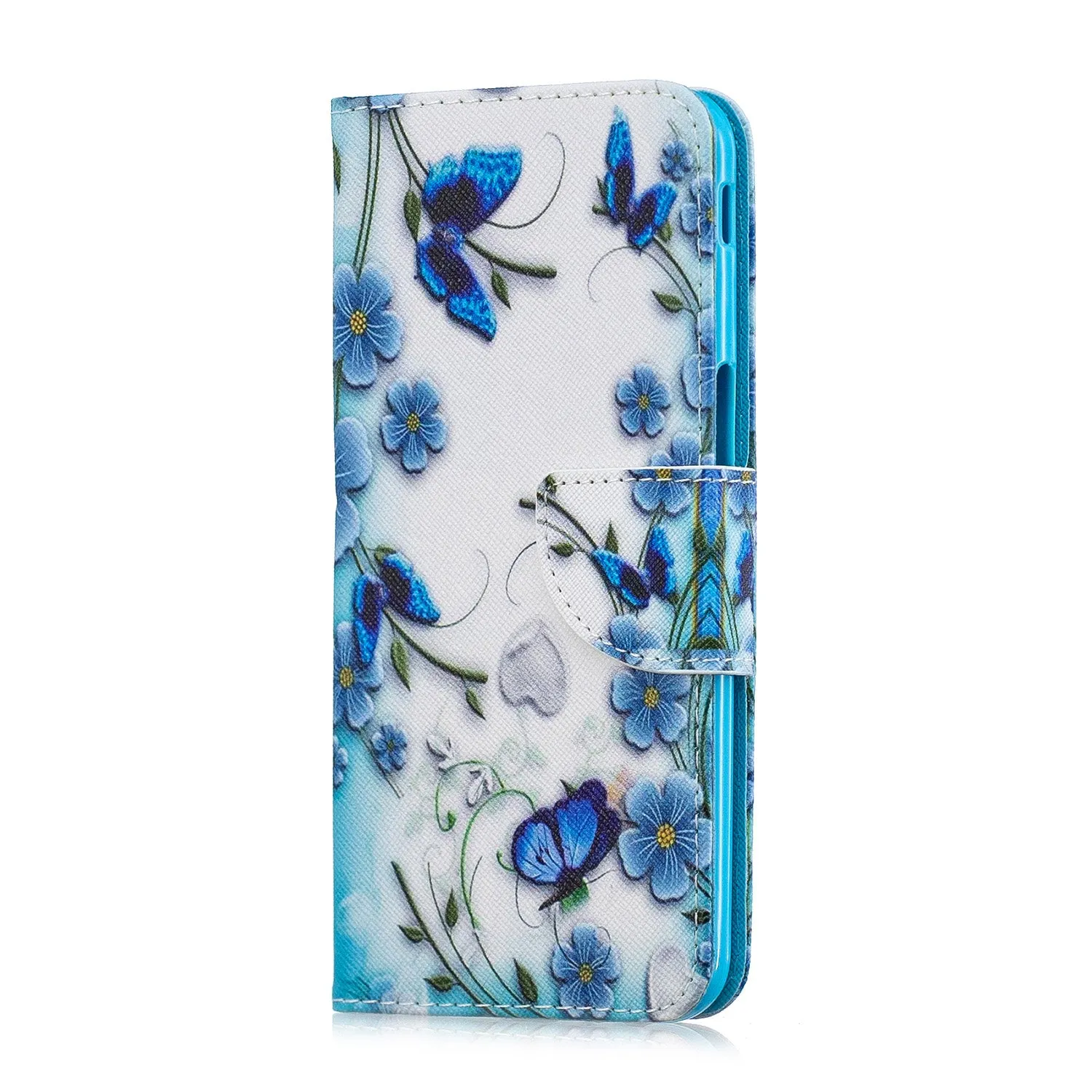 For Samsung J4 Plus/J6 Plus Cartoon Phone Shell Delicate Smartphone Case PU Leather Overall Protective Wallet Design Magic butterfly