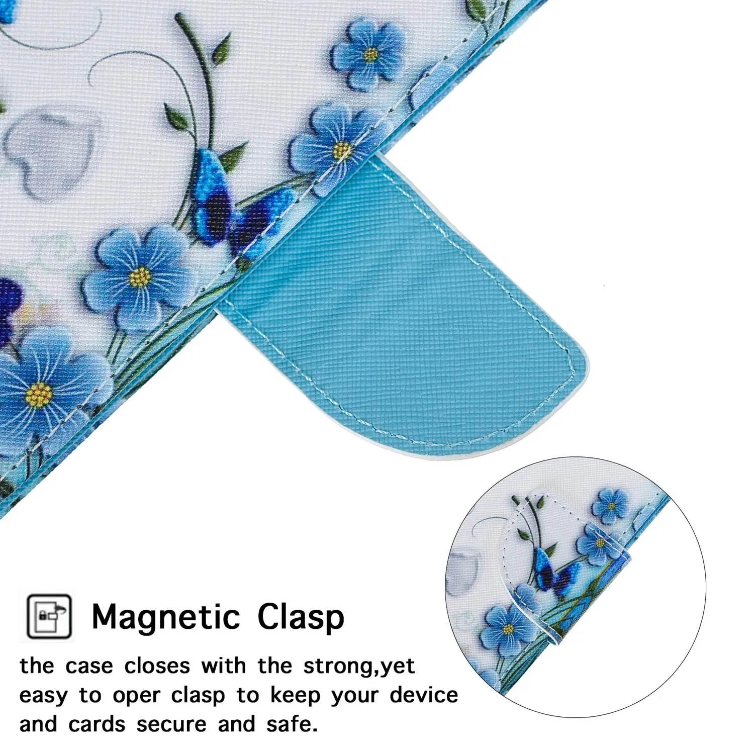 For Samsung J4 Plus/J6 Plus Cartoon Phone Shell Delicate Smartphone Case PU Leather Overall Protective Wallet Design Magic butterfly