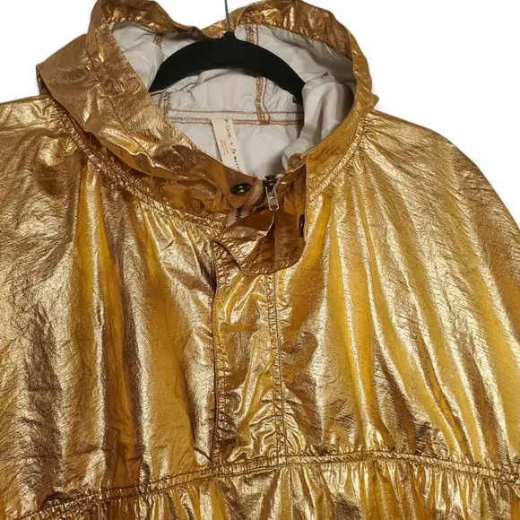 FP One x Free People Movement Hooded Windjammer Jacket in Rose Gold Medi…