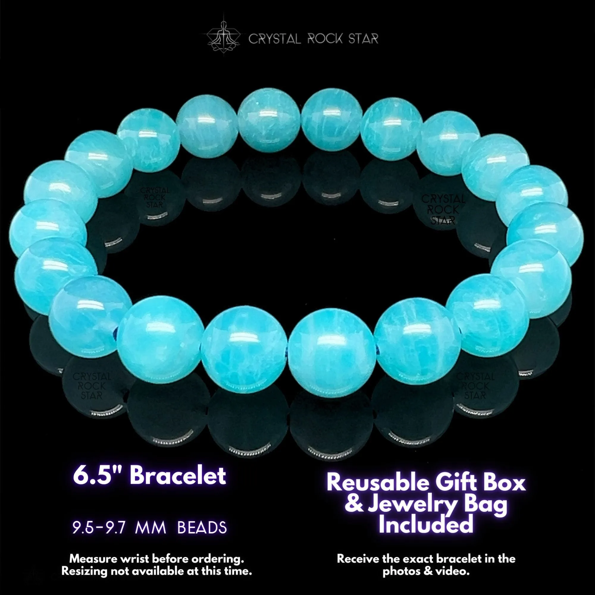Gem Amazonite 10mm Bead Bracelet