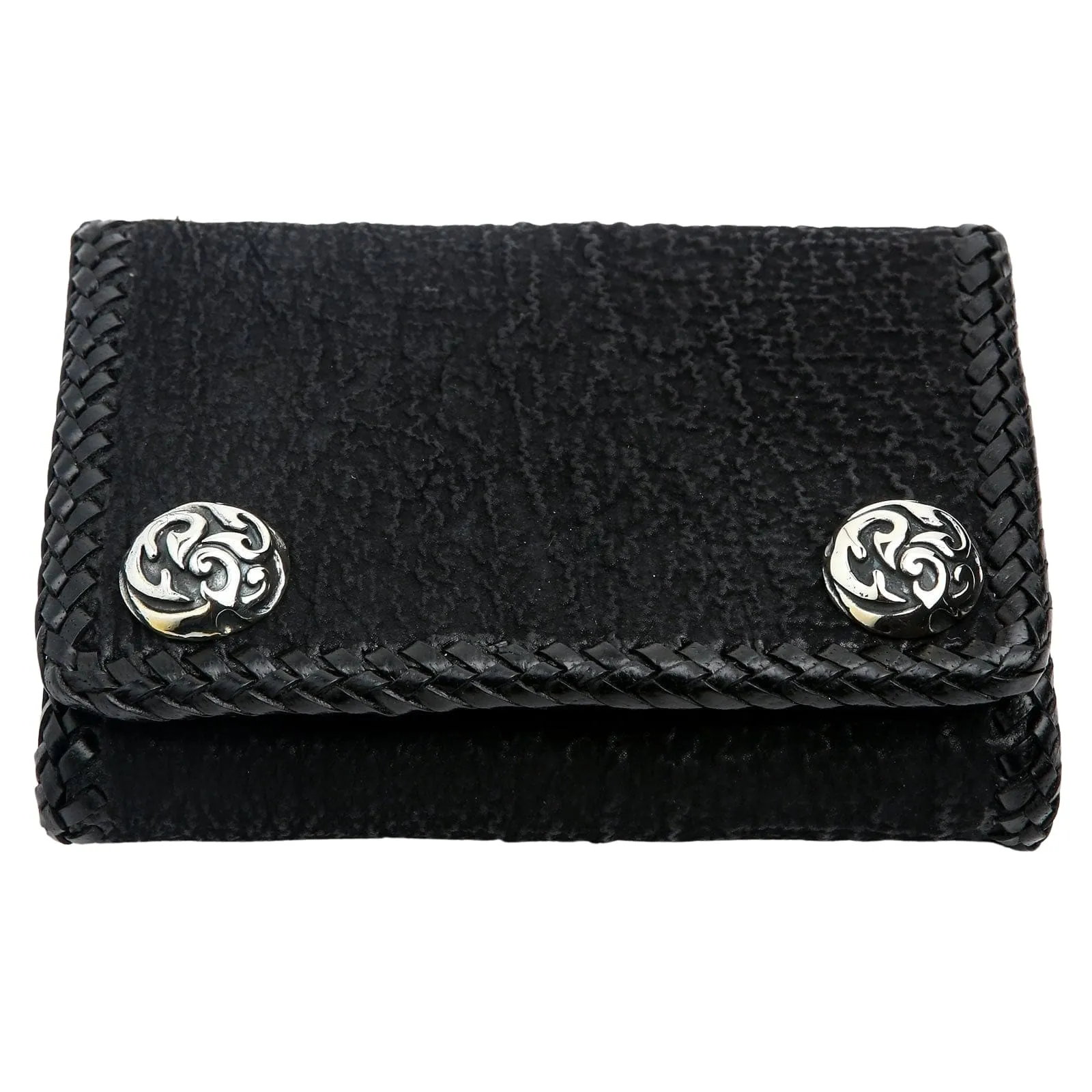 Genuine Shark Skin Leather Biker Wallet