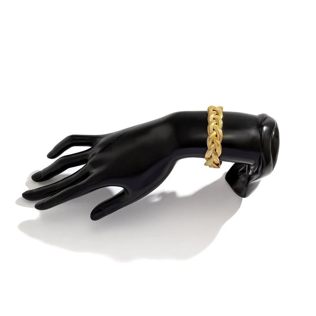 Geometric Gold Silver Tone Snake Chain Bracelet