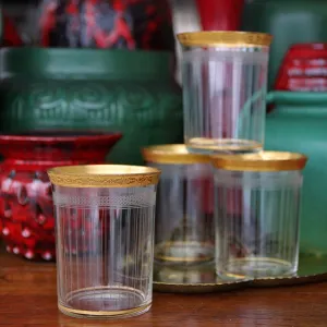 Gold-Rimmed Wine Tumblers